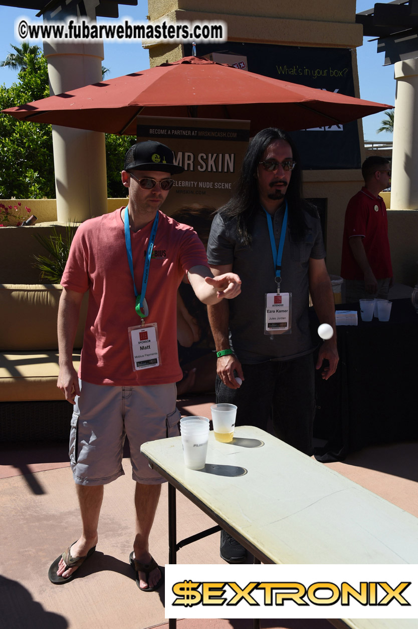 Beer Pong by the Poolside