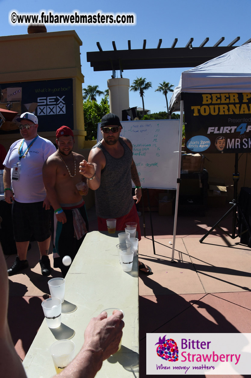 Beer Pong by the Poolside