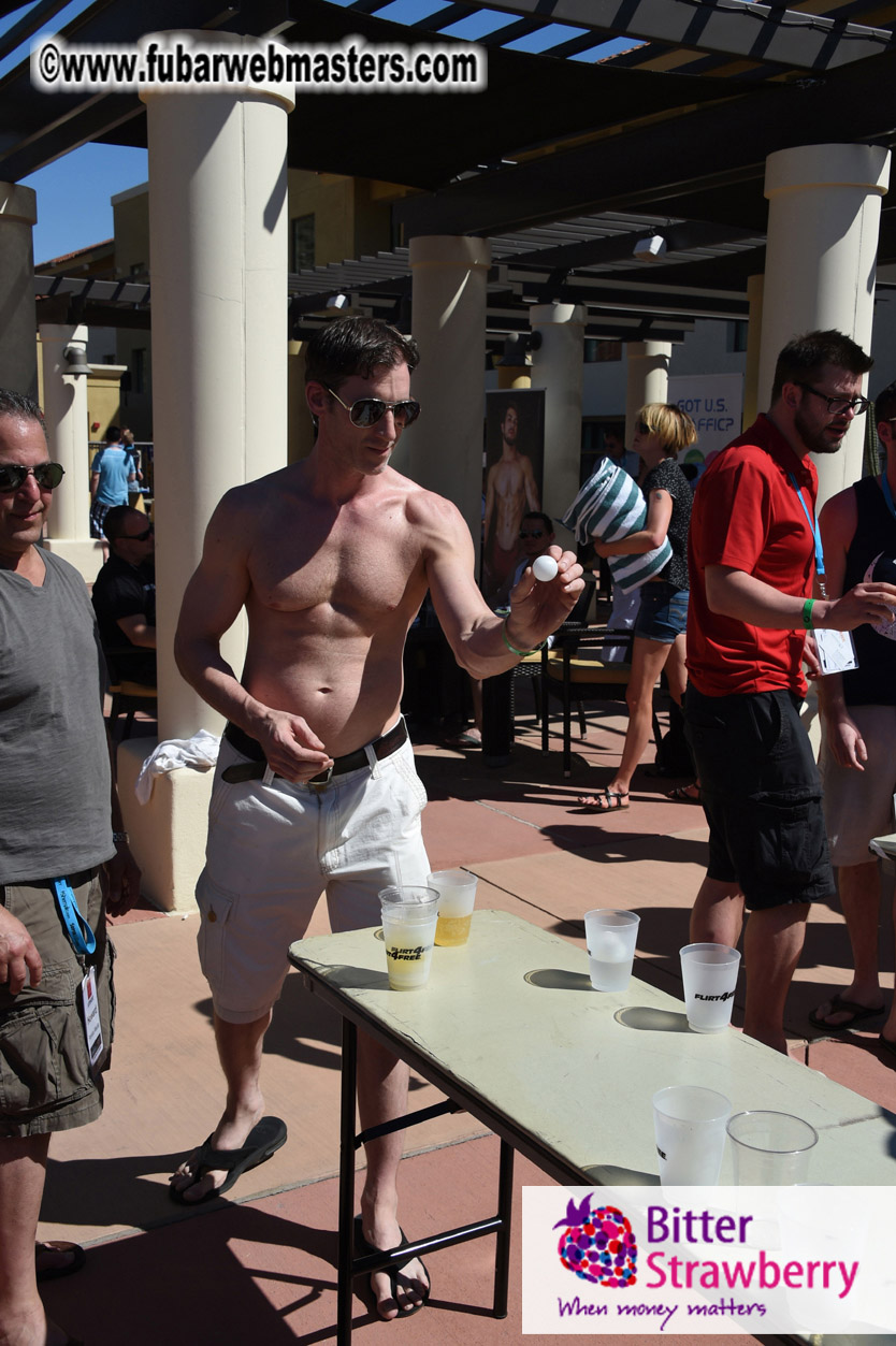 Beer Pong by the Poolside