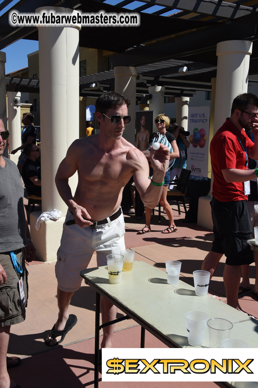 Beer Pong by the Poolside