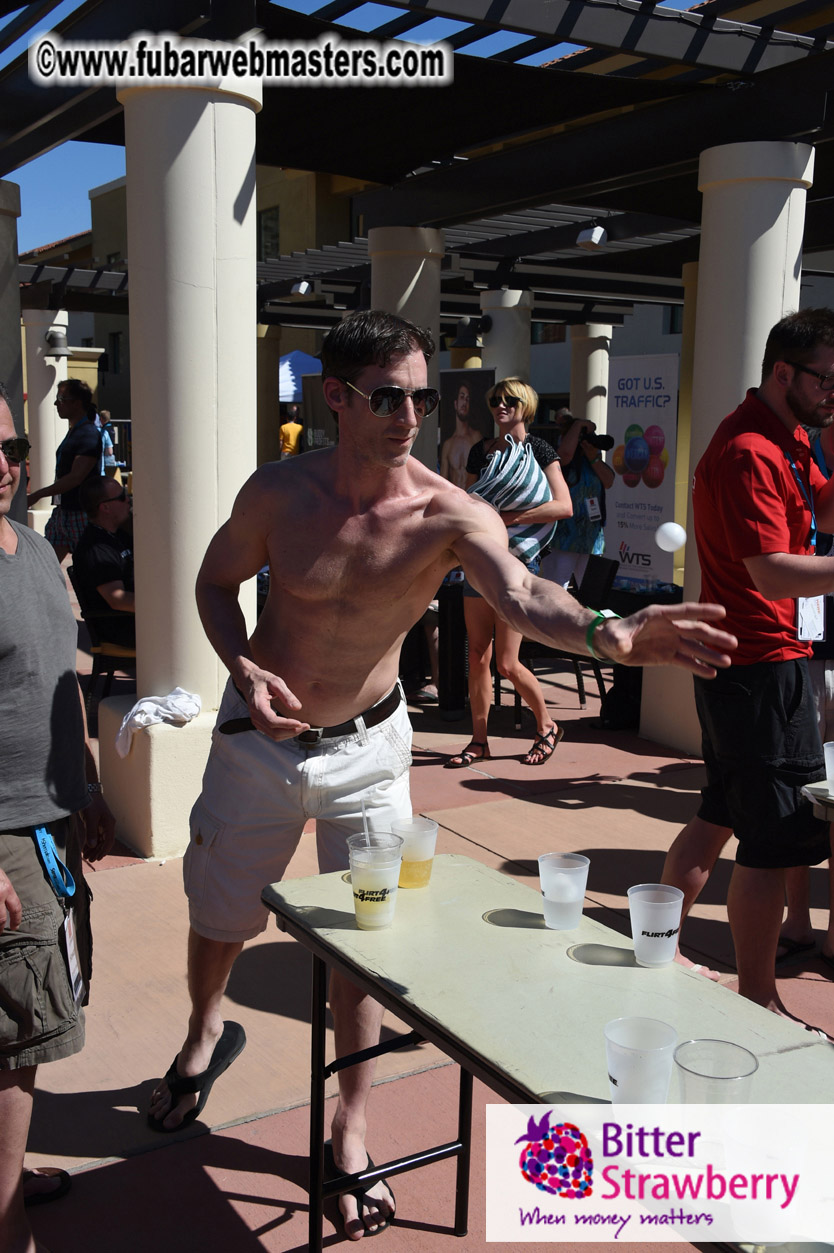 Beer Pong by the Poolside