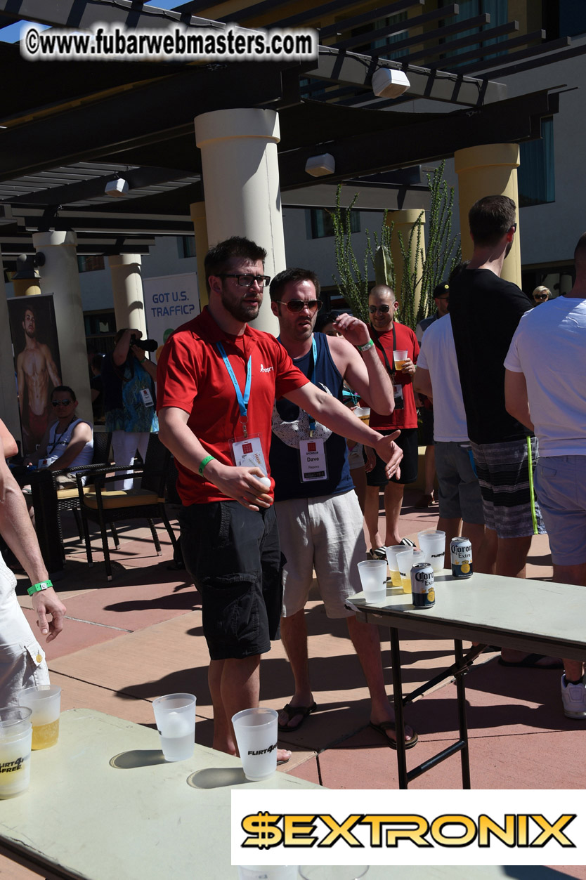 Beer Pong by the Poolside