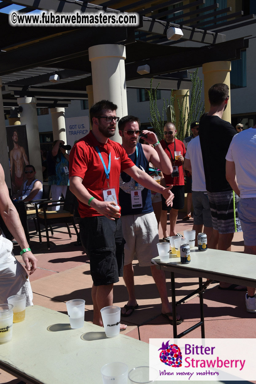 Beer Pong by the Poolside