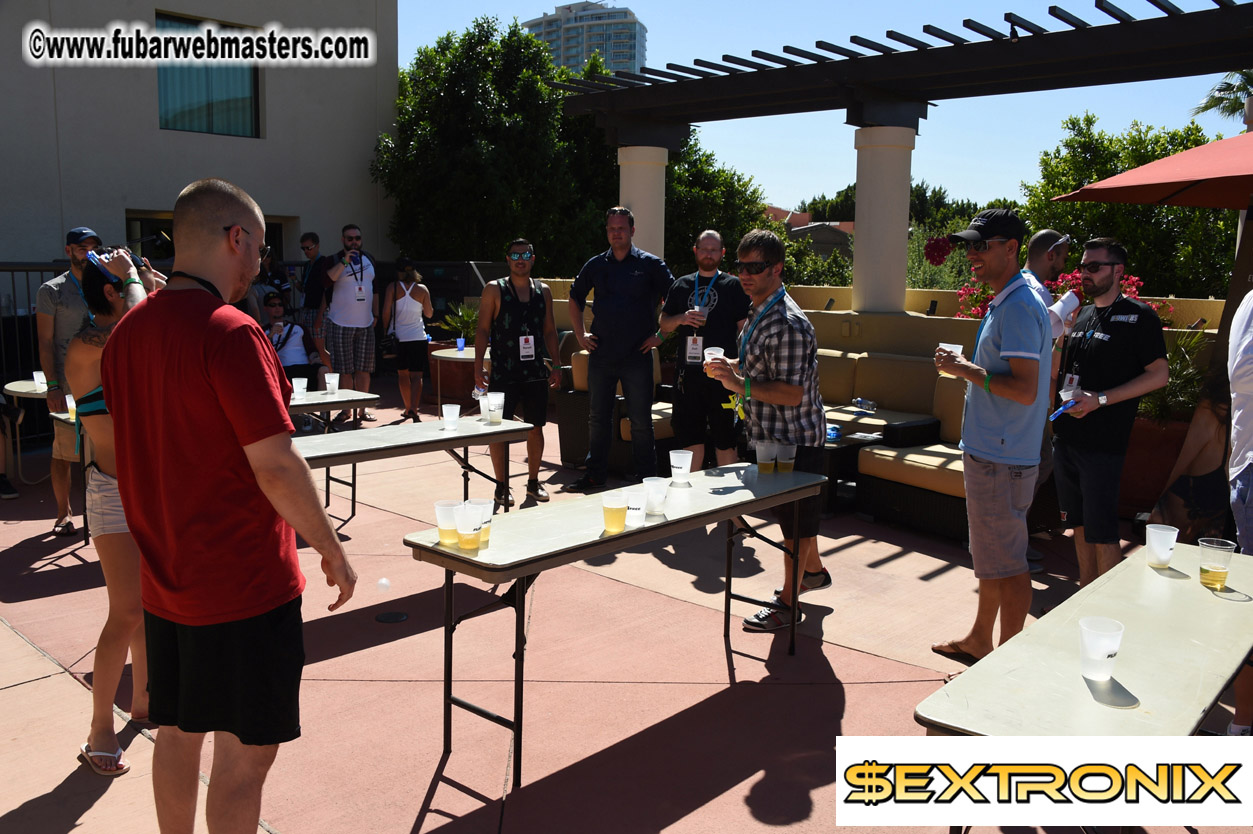 Beer Pong by the Poolside