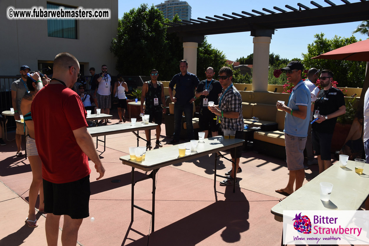 Beer Pong by the Poolside