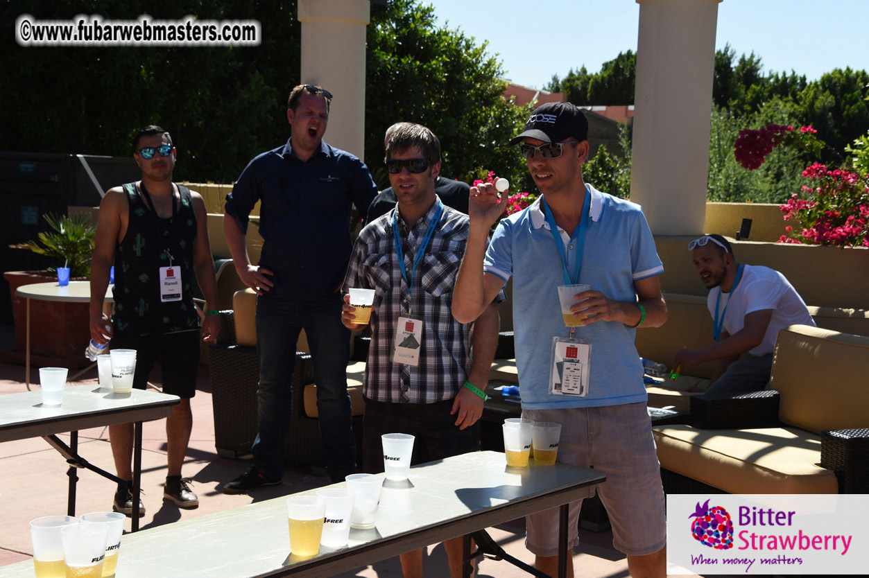 Beer Pong by the Poolside