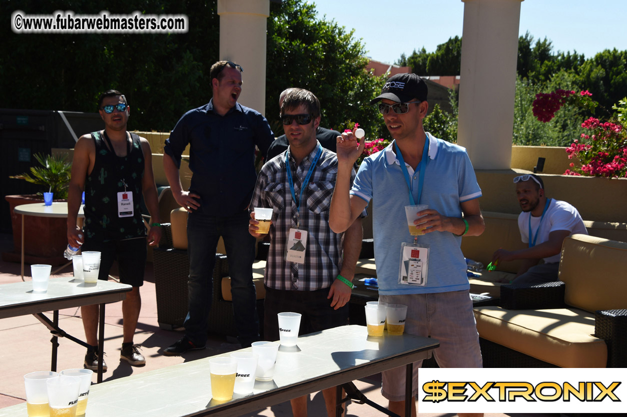 Beer Pong by the Poolside