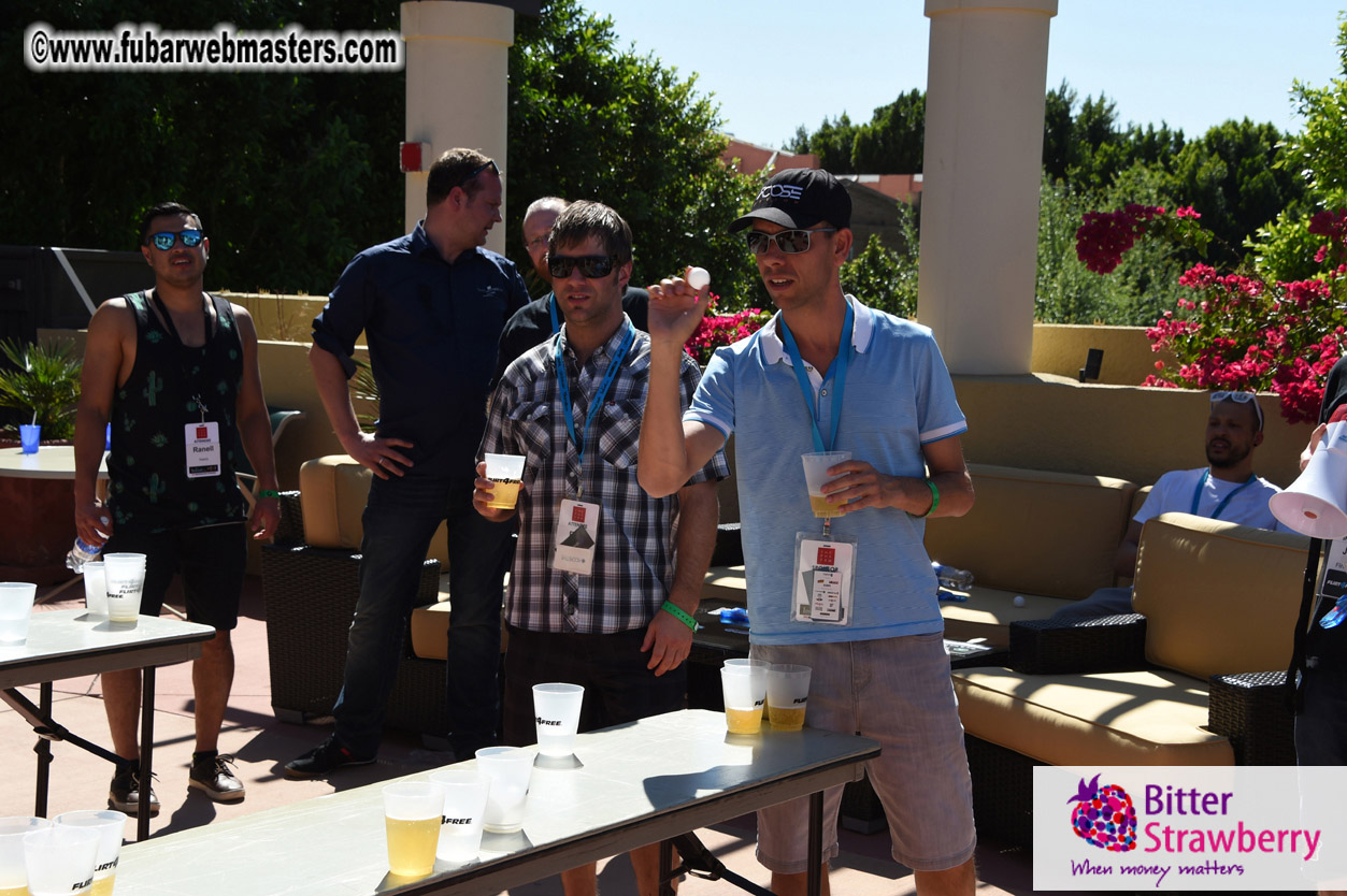 Beer Pong by the Poolside