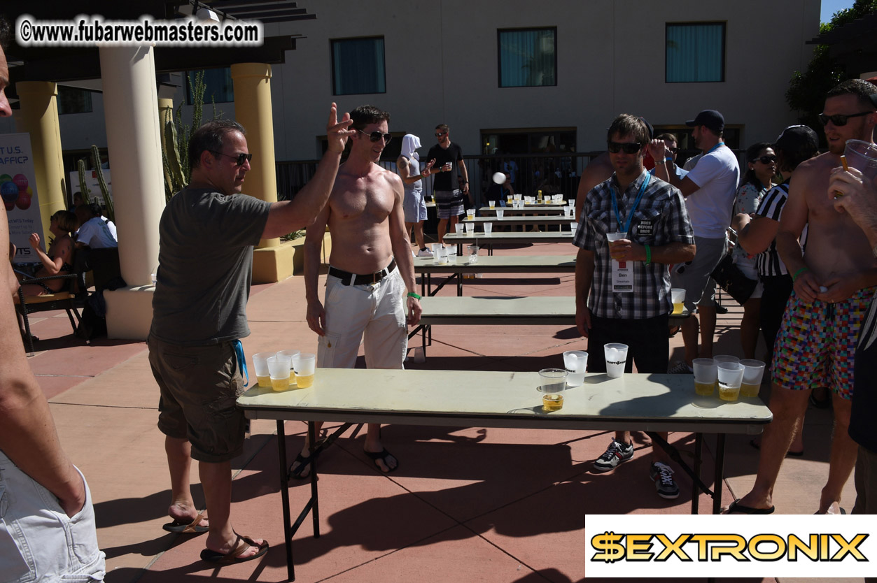 Beer Pong by the Poolside