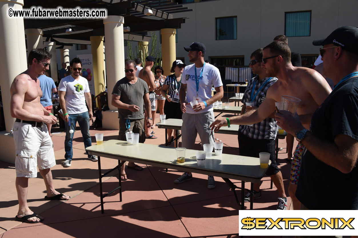 Beer Pong by the Poolside