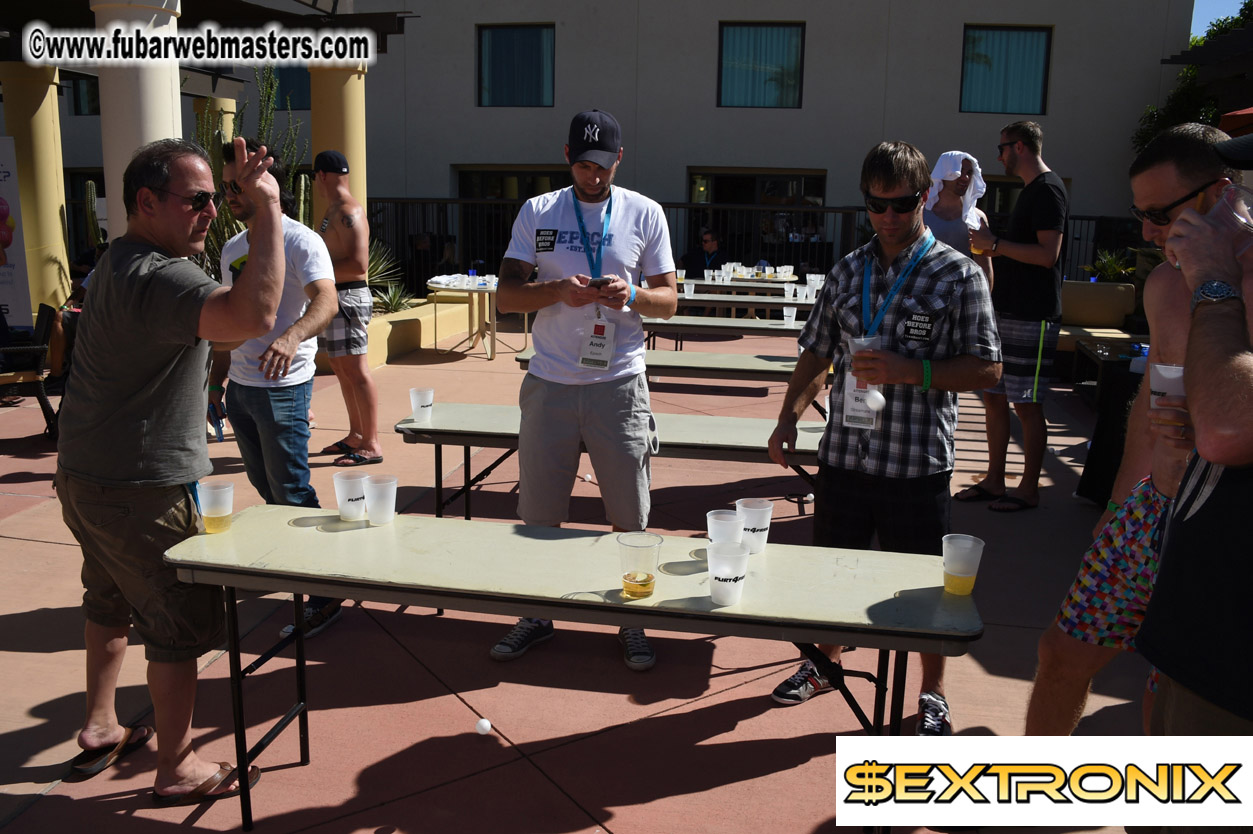 Beer Pong by the Poolside