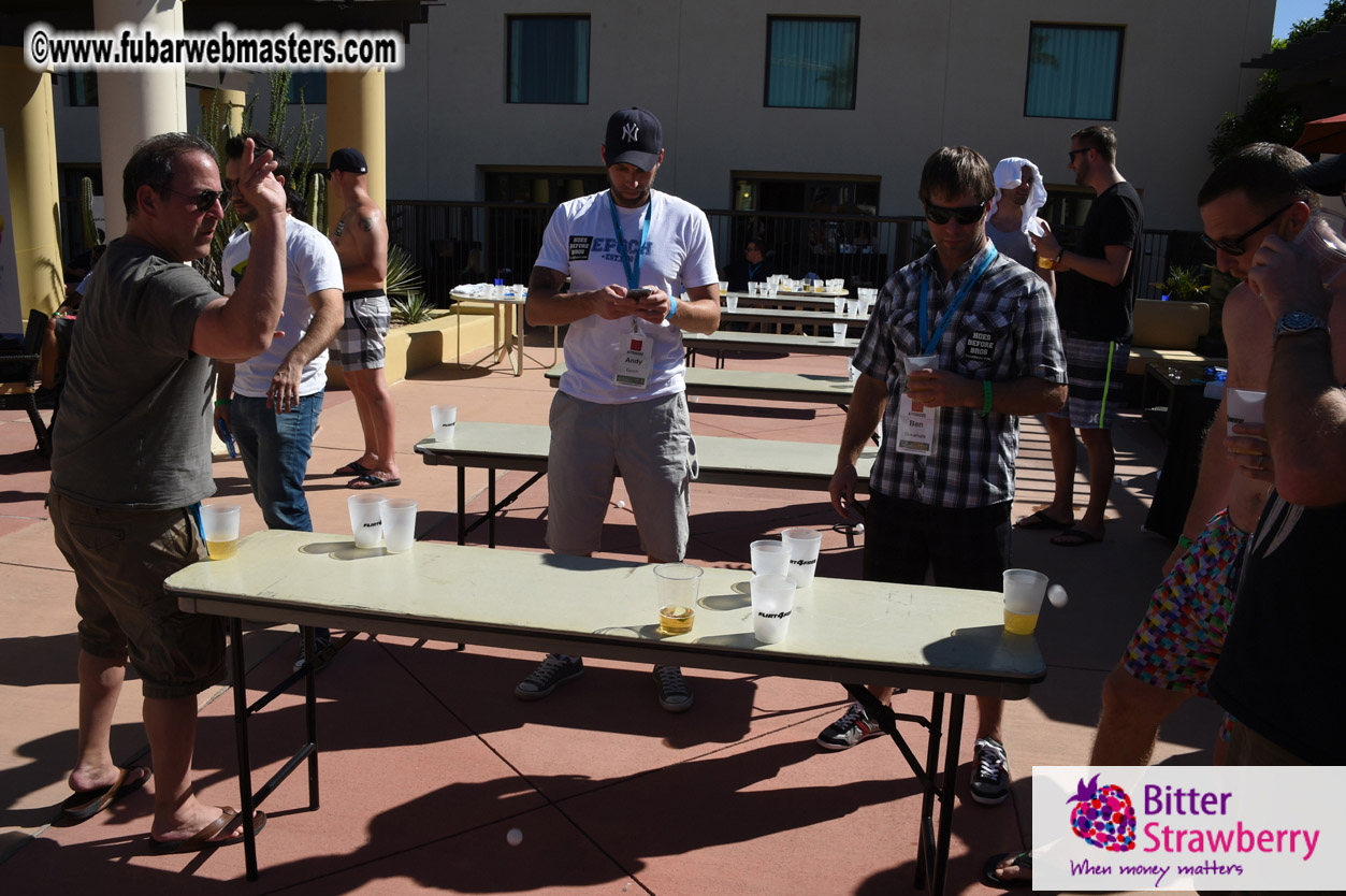 Beer Pong by the Poolside