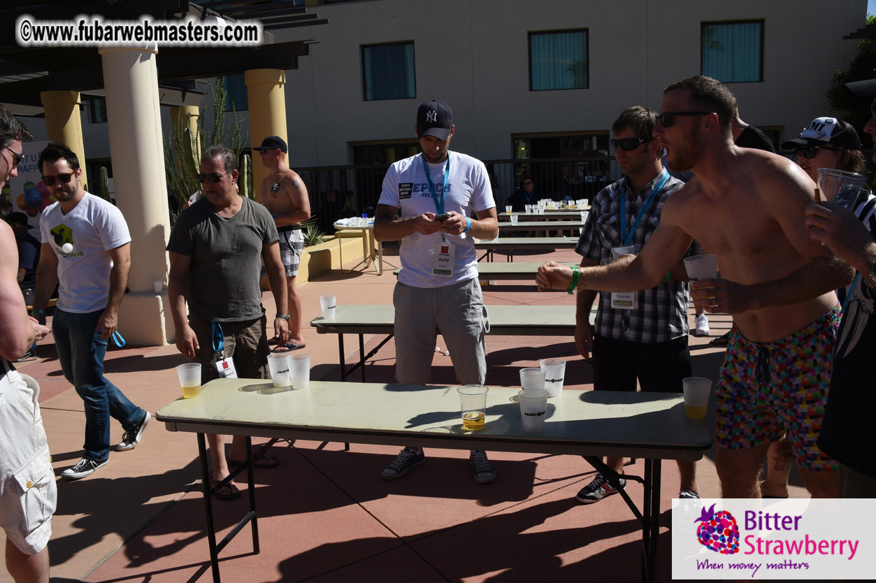 Beer Pong by the Poolside