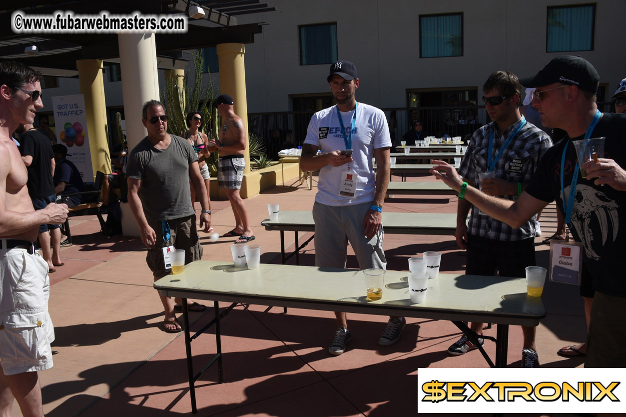 Beer Pong by the Poolside