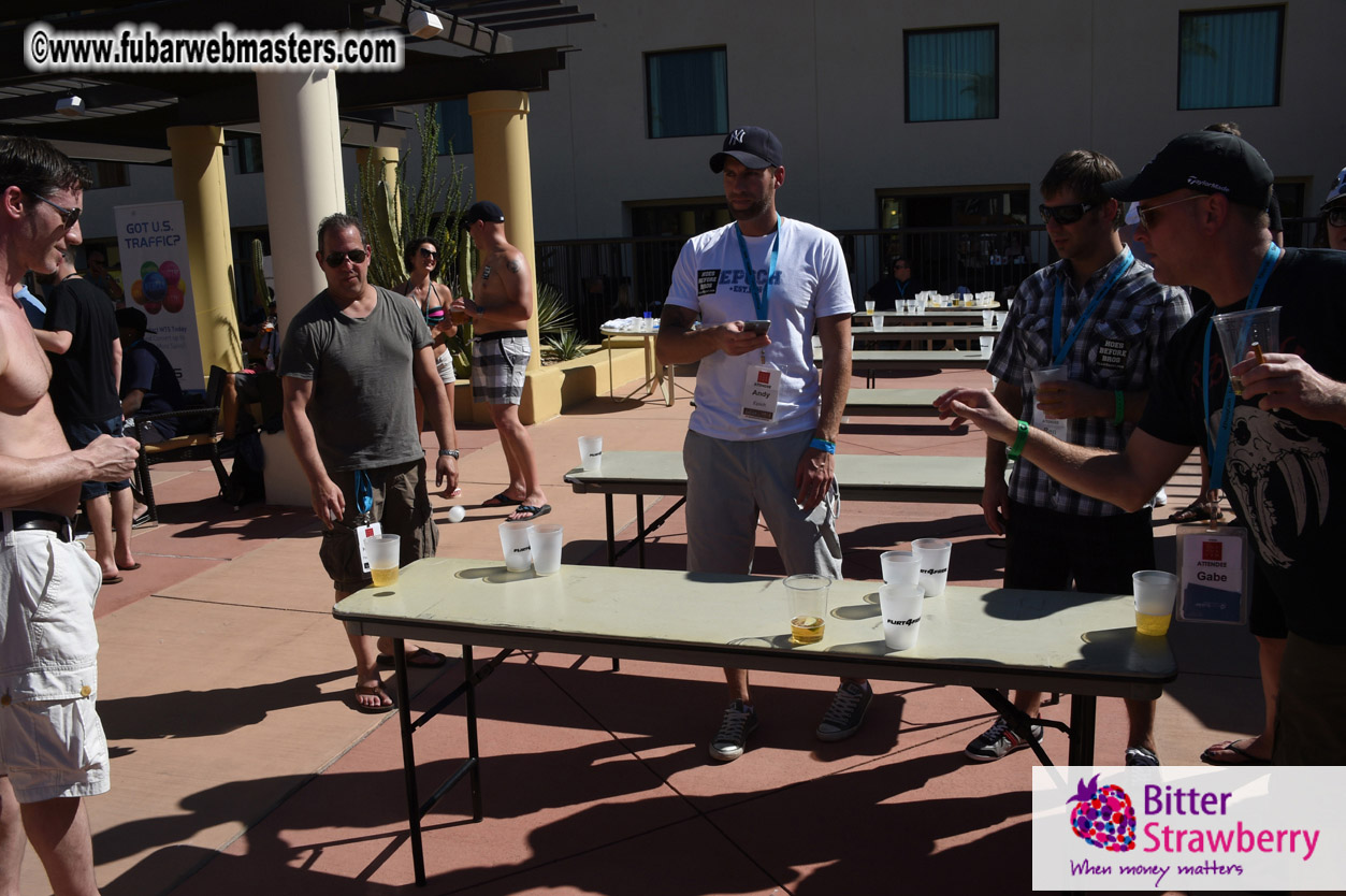 Beer Pong by the Poolside