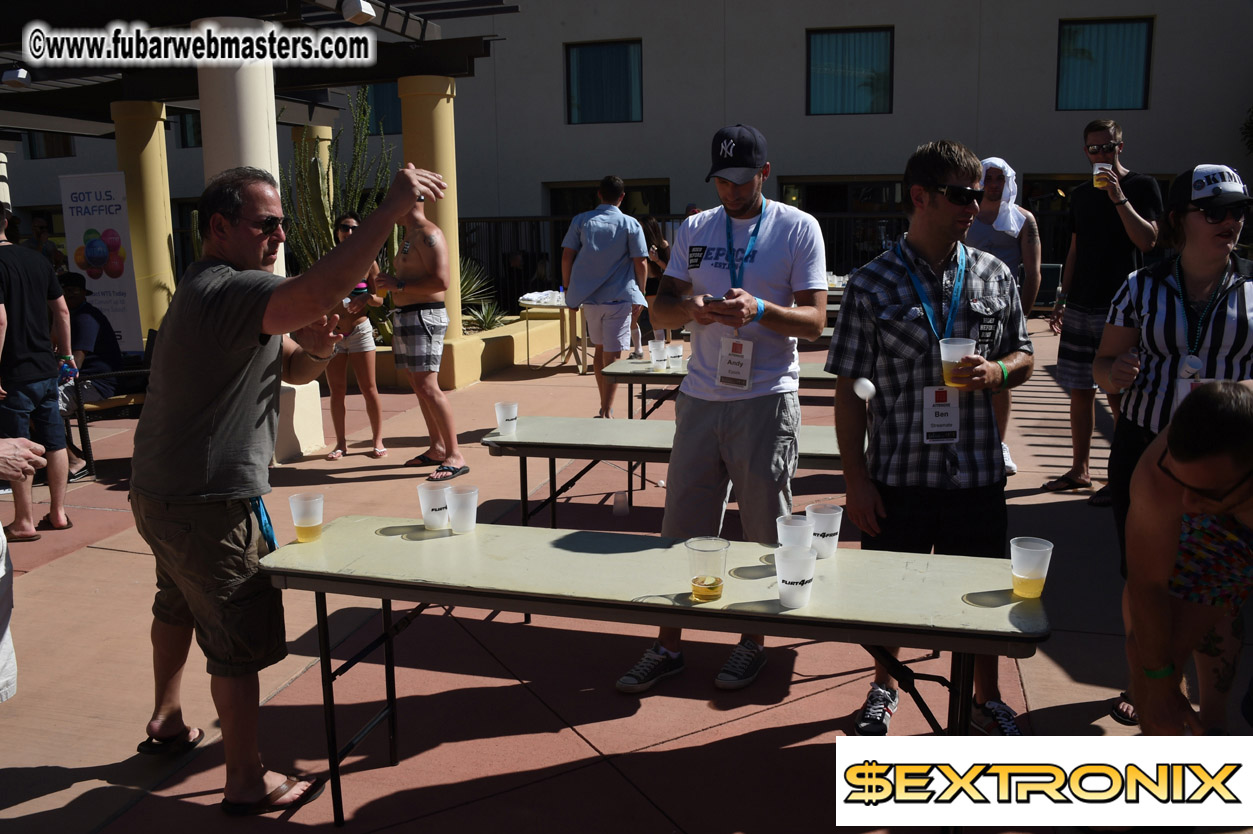 Beer Pong by the Poolside