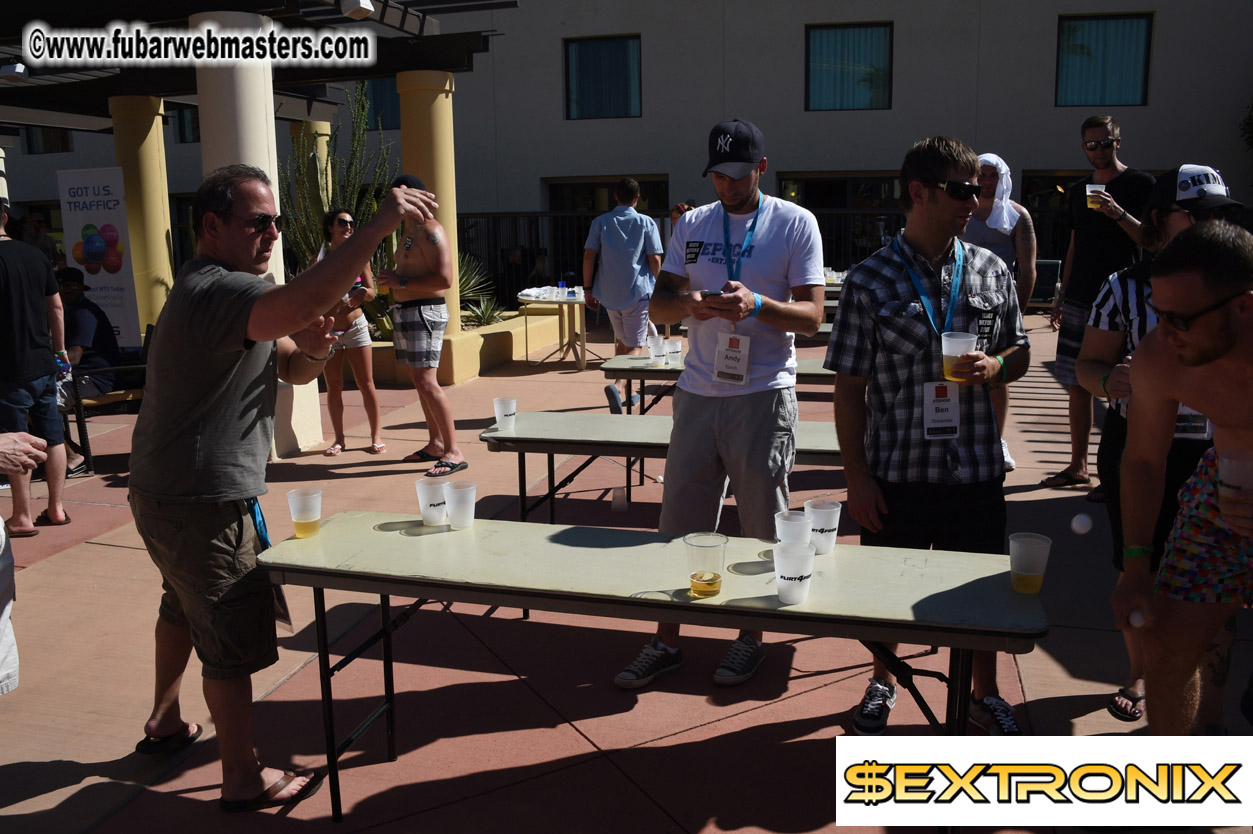 Beer Pong by the Poolside