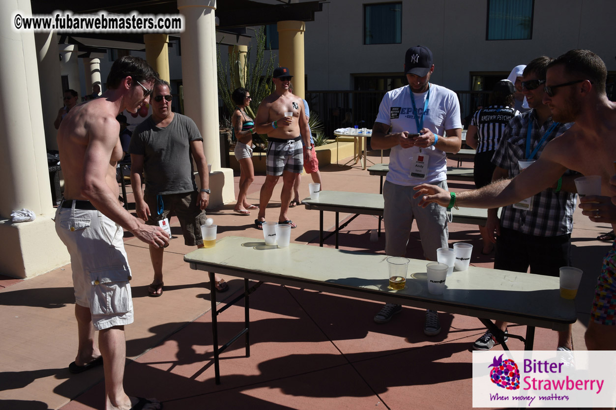 Beer Pong by the Poolside