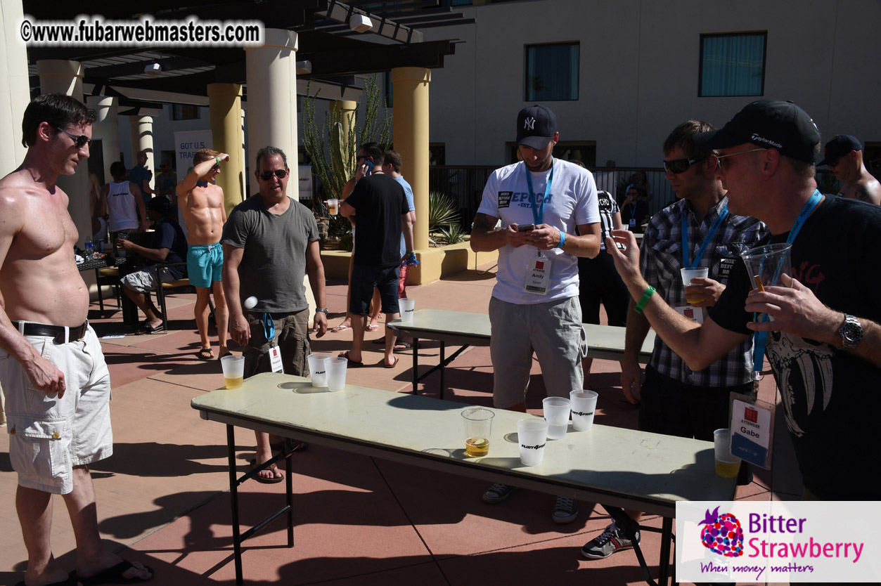 Beer Pong by the Poolside