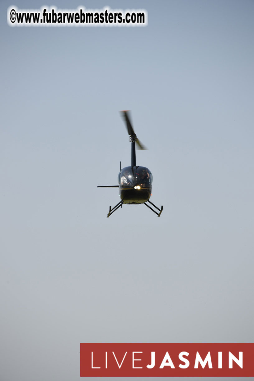 Helicopter Cross Flight over Bucharest
