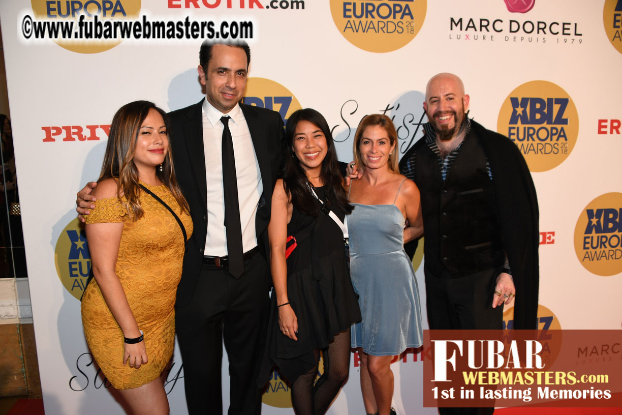 Winners Circle for XBIZ Europa Awards