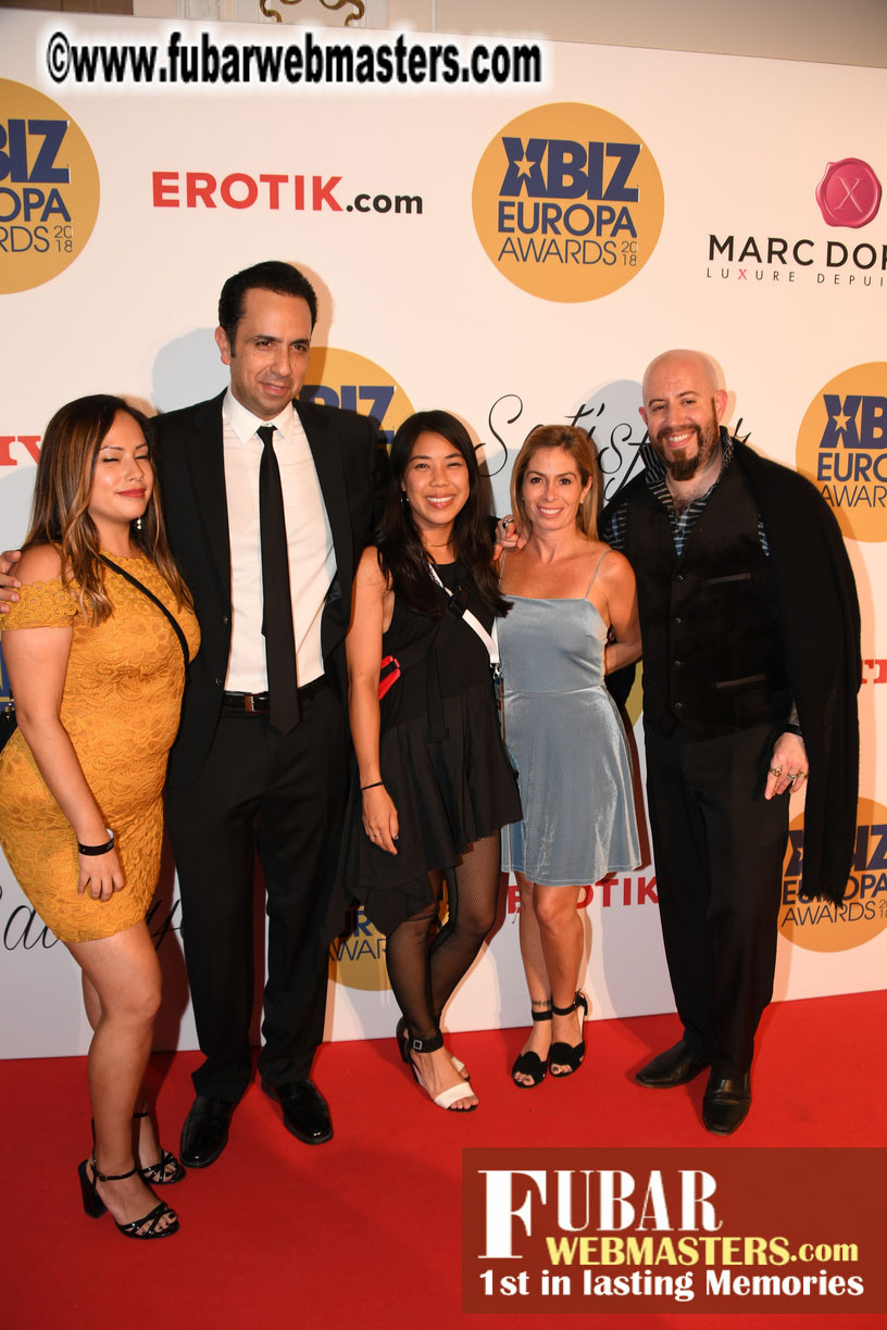 Winners Circle for XBIZ Europa Awards