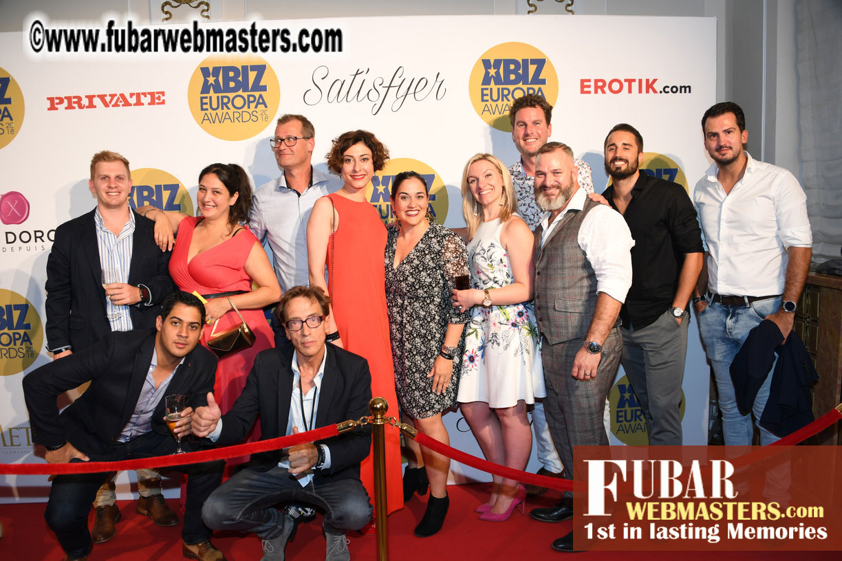 Winners Circle for XBIZ Europa Awards