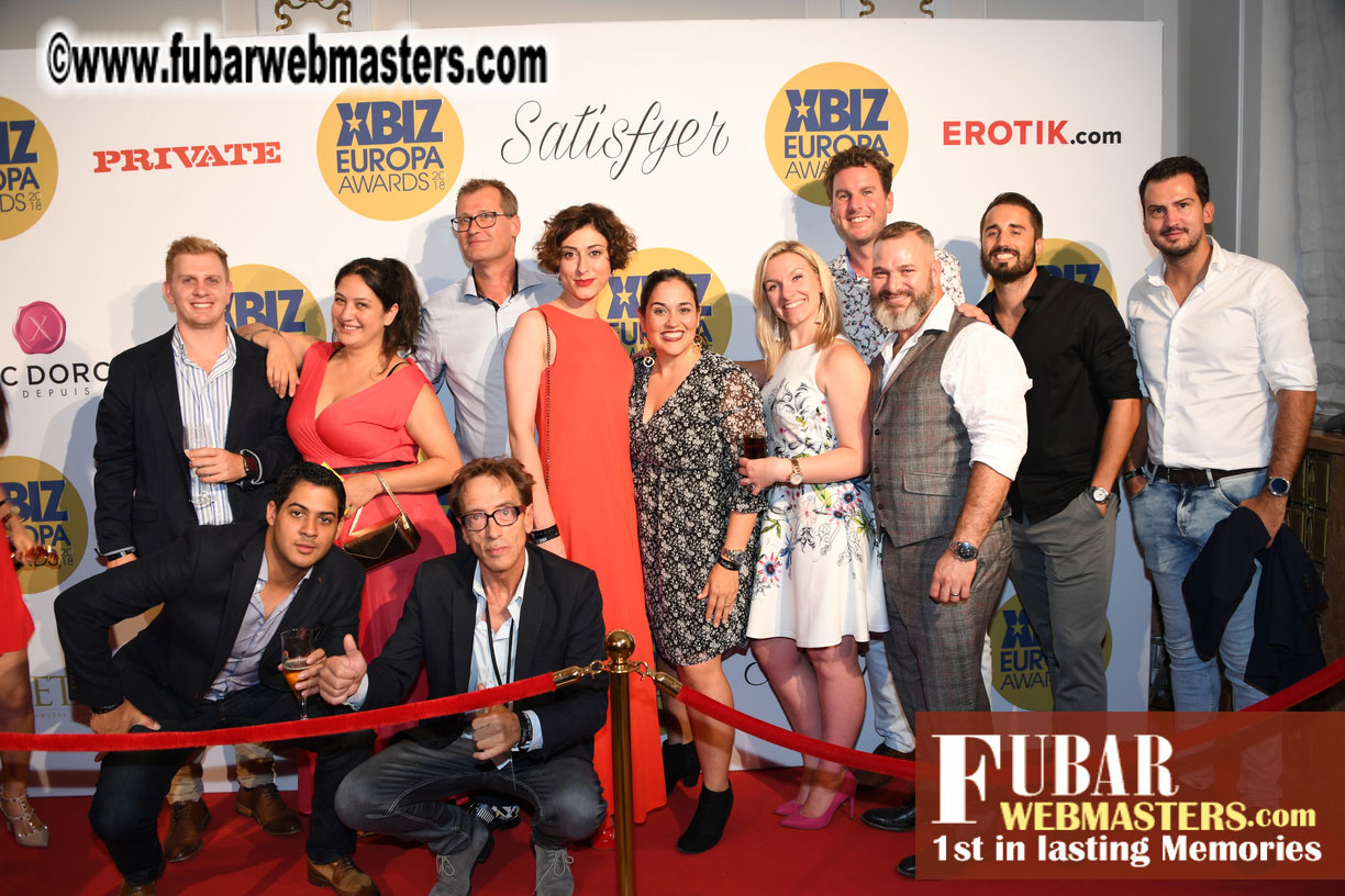 Winners Circle for XBIZ Europa Awards