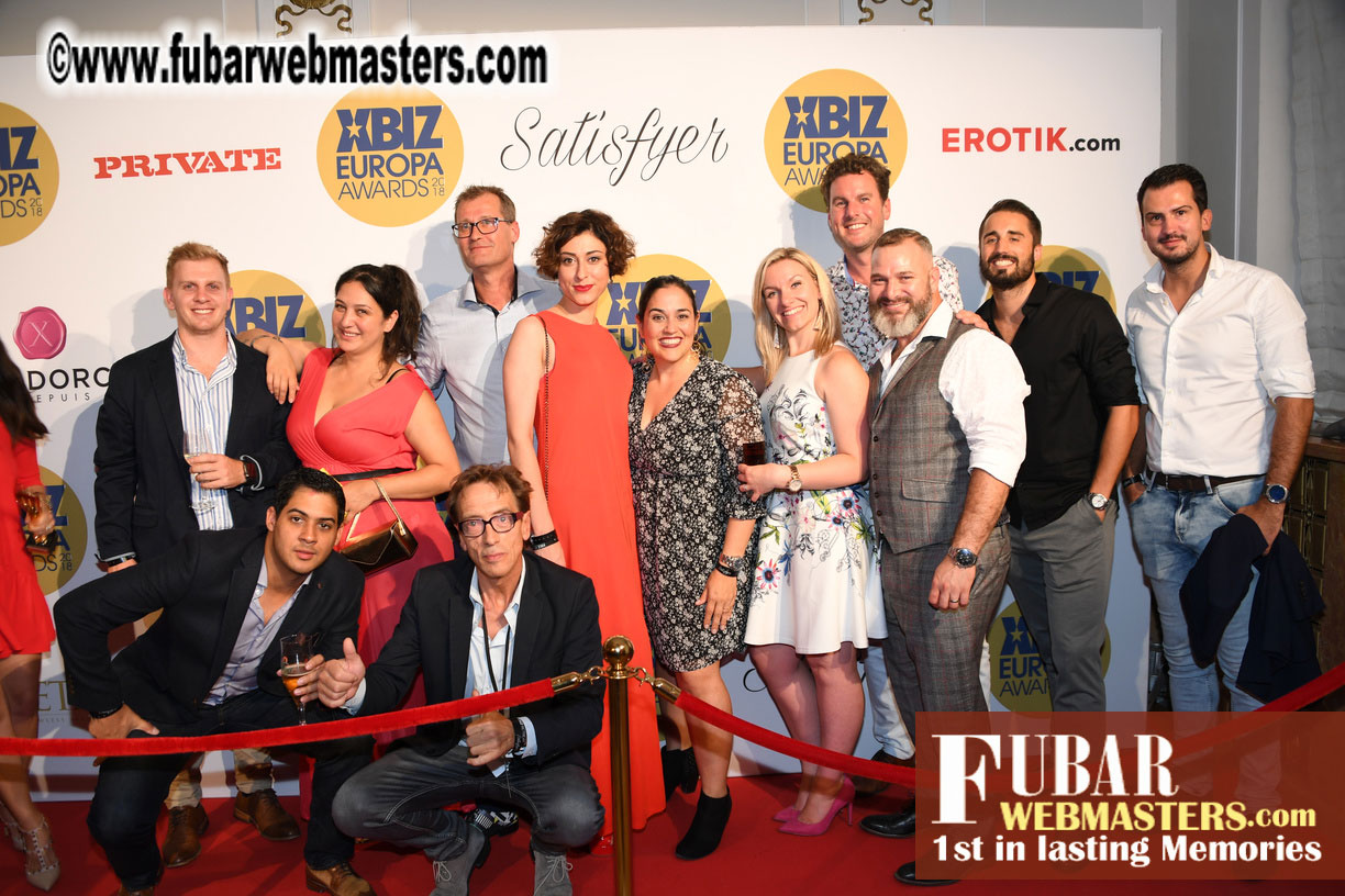 Winners Circle for XBIZ Europa Awards