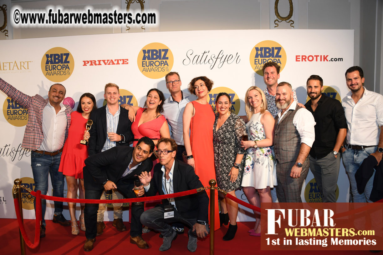 Winners Circle for XBIZ Europa Awards