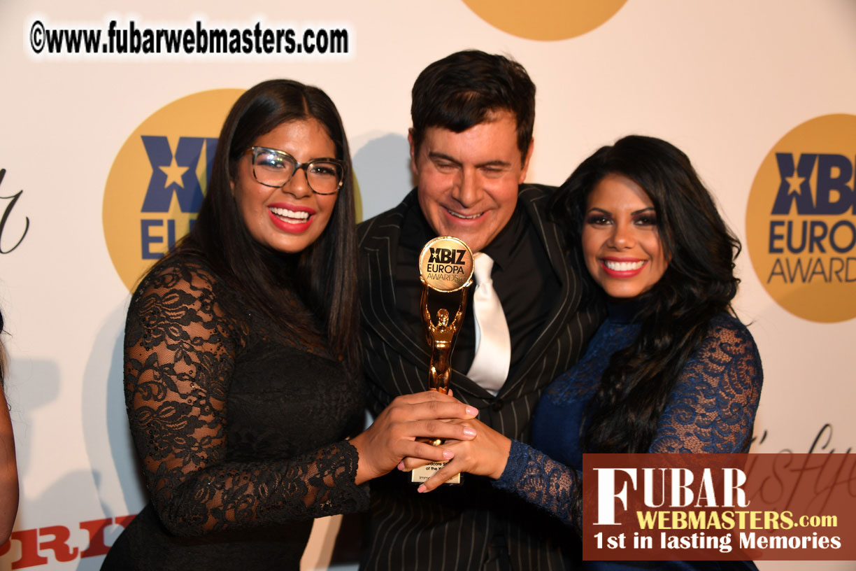 Winners Circle for XBIZ Europa Awards