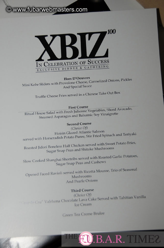 XBiz 100, In celebration of success Dinner