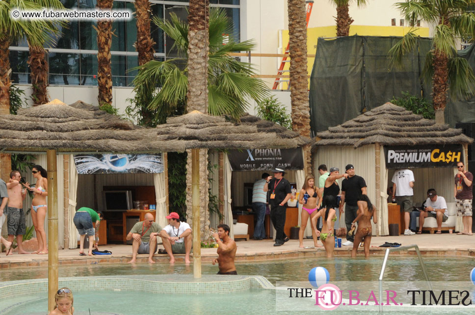 Cabanas and poolside