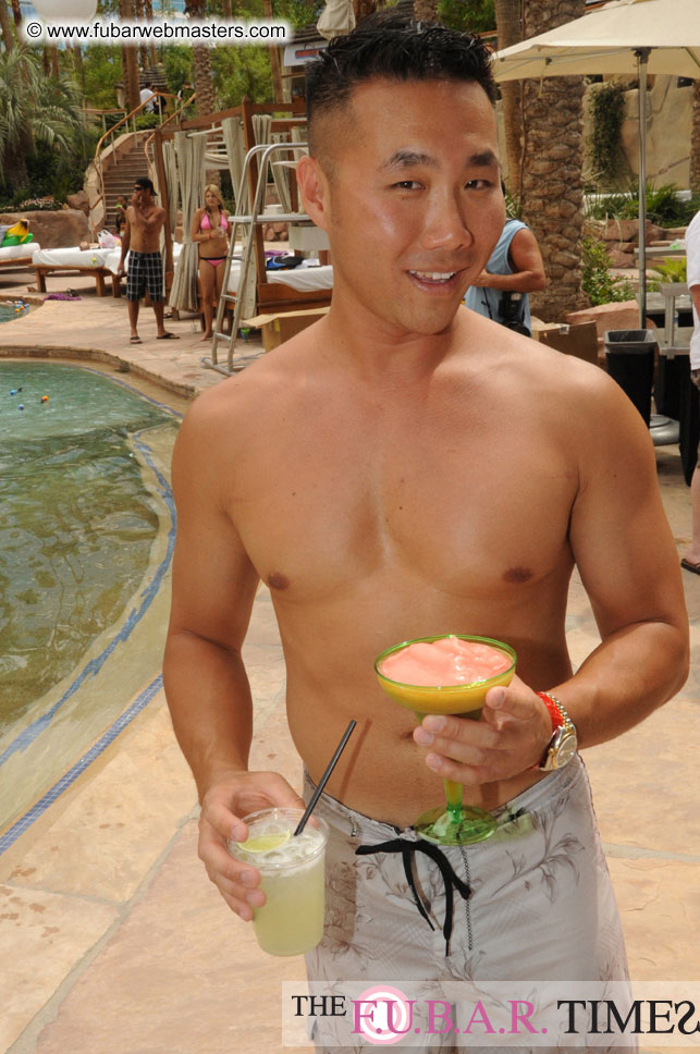 Cabanas and poolside