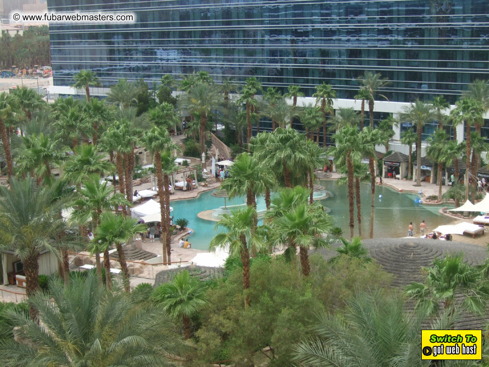 Cabanas and poolside