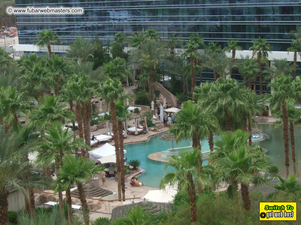 Cabanas and poolside