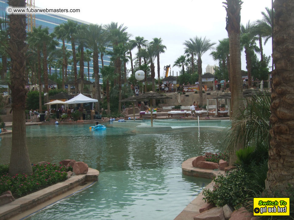 Cabanas and poolside