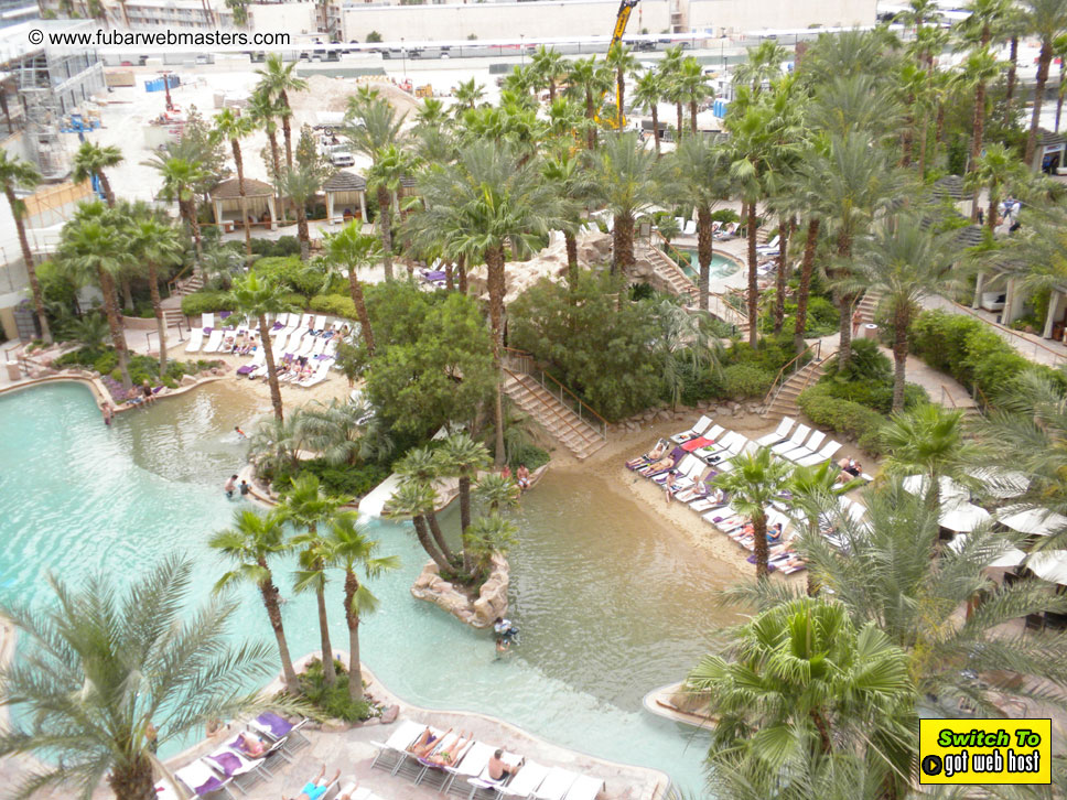 Cabanas and poolside