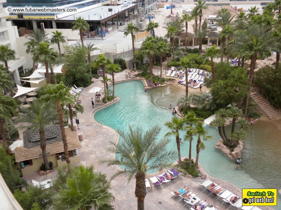 Cabanas and poolside