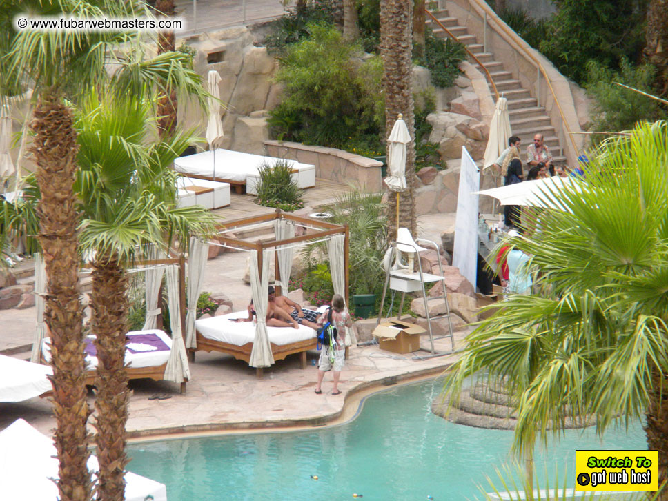 Cabanas and poolside