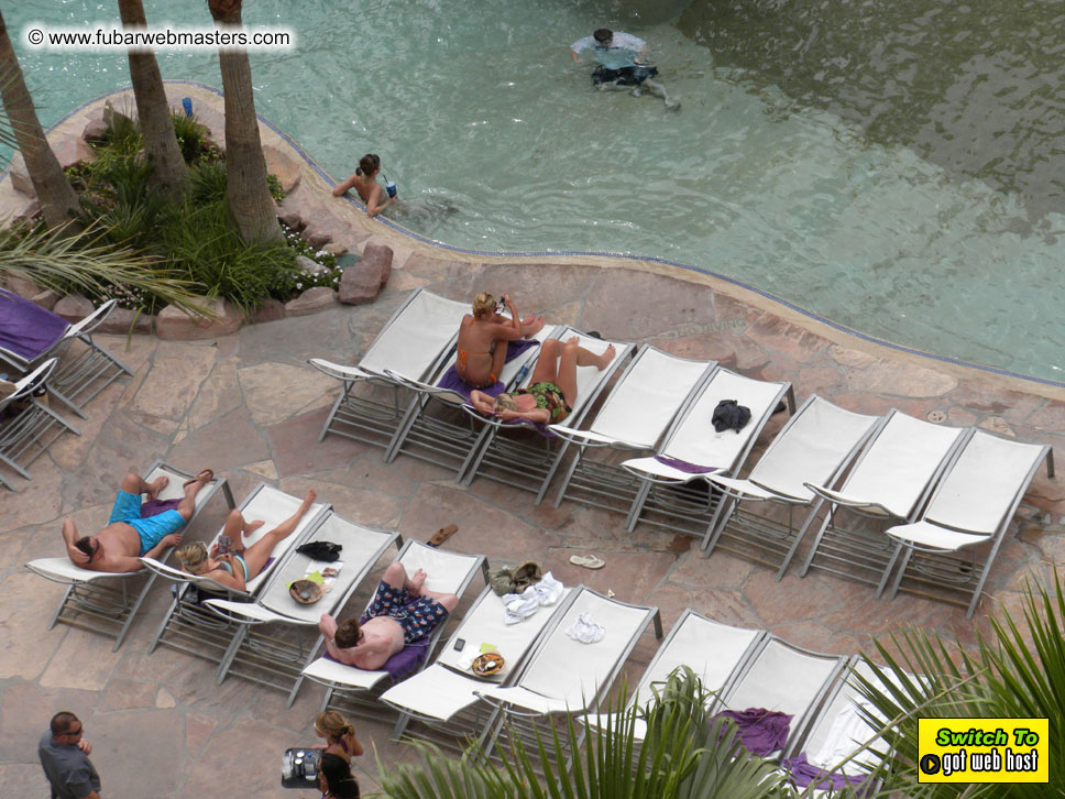 Cabanas and poolside