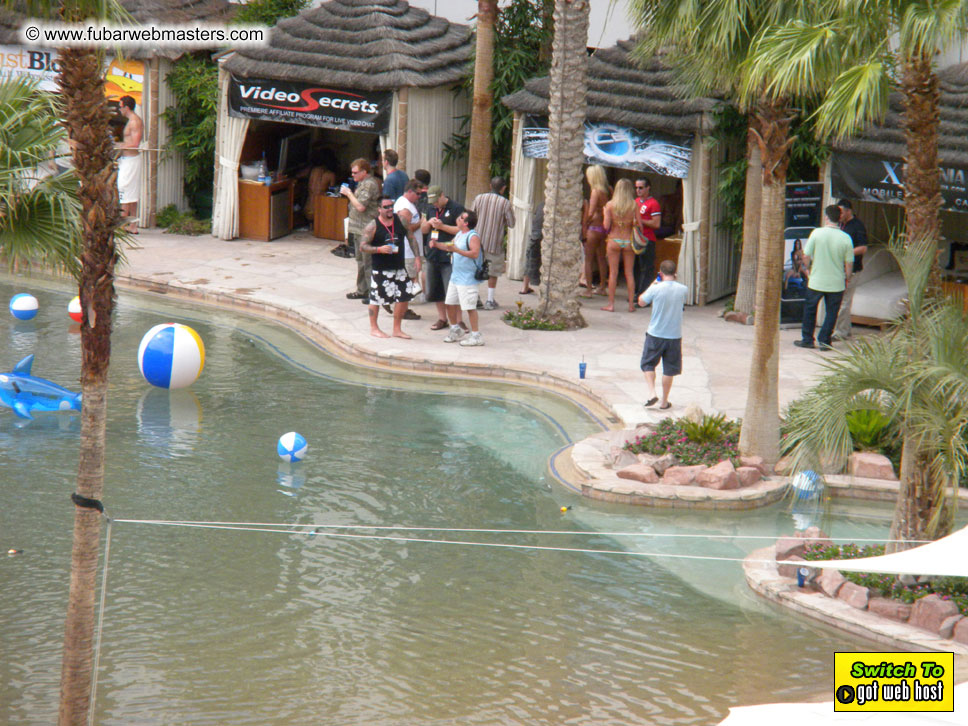 Cabanas and poolside