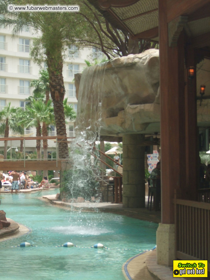 Cabanas and poolside