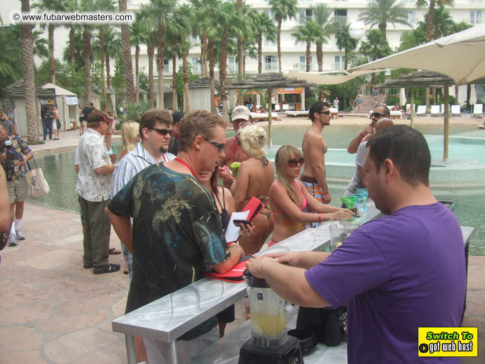 Cabanas and poolside