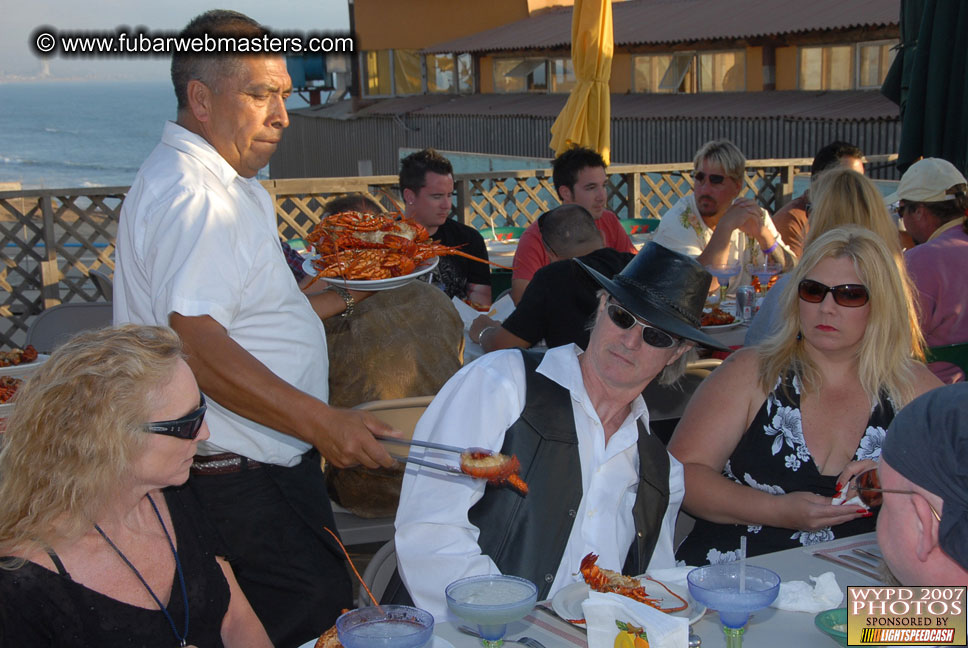 Lobster and margarita dinner in Puerto Nuevo