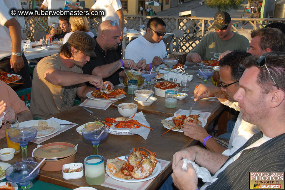 Lobster and margarita dinner in Puerto Nuevo