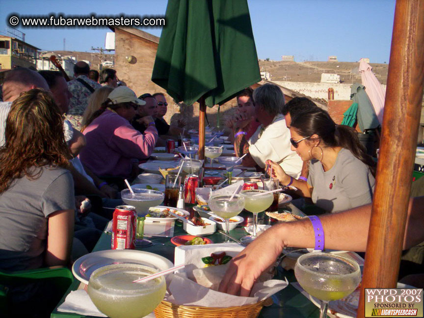 Lobster and margarita dinner in Puerto Nuevo