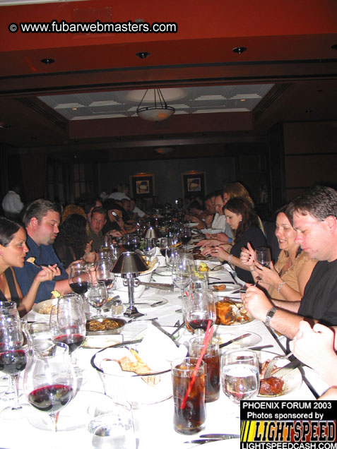 Dinner at Drinkwater's City Hall Steakhouse 2003