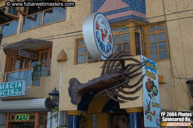 Lobster and margarita dinner in Puerto Nuevo 2004