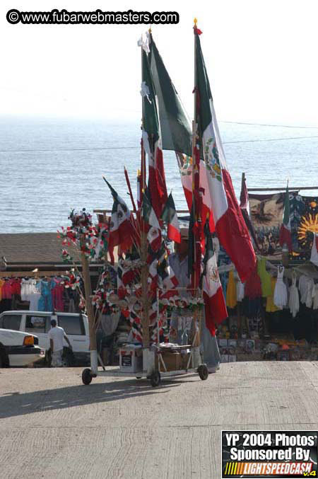 Lobster and margarita dinner in Puerto Nuevo 2004